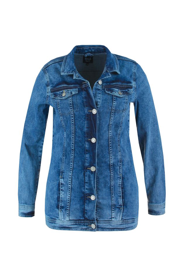 Spijkerjack met Stoffen Mouwen | - Style Italy Spijkerjack met Stoffen Mouwen | - Style Italy