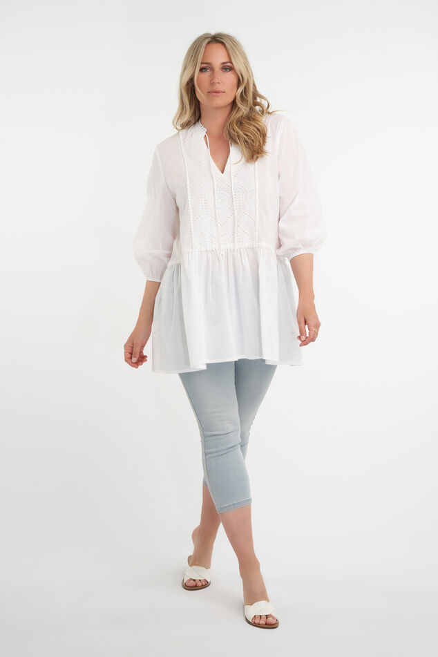 Lange blouse met volant image number 4