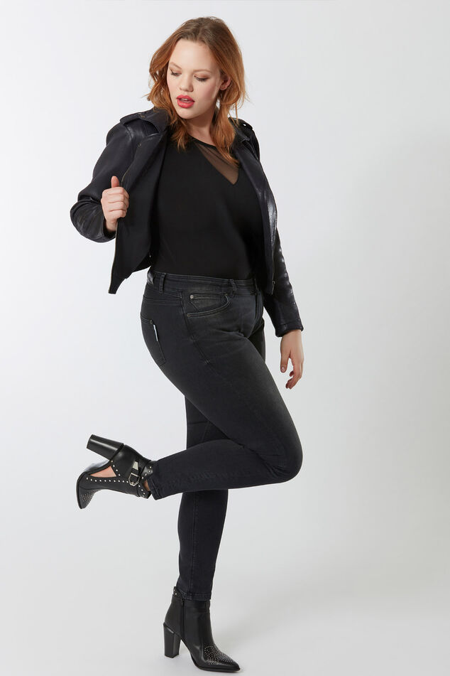 O fit skinny jeans black image number 3