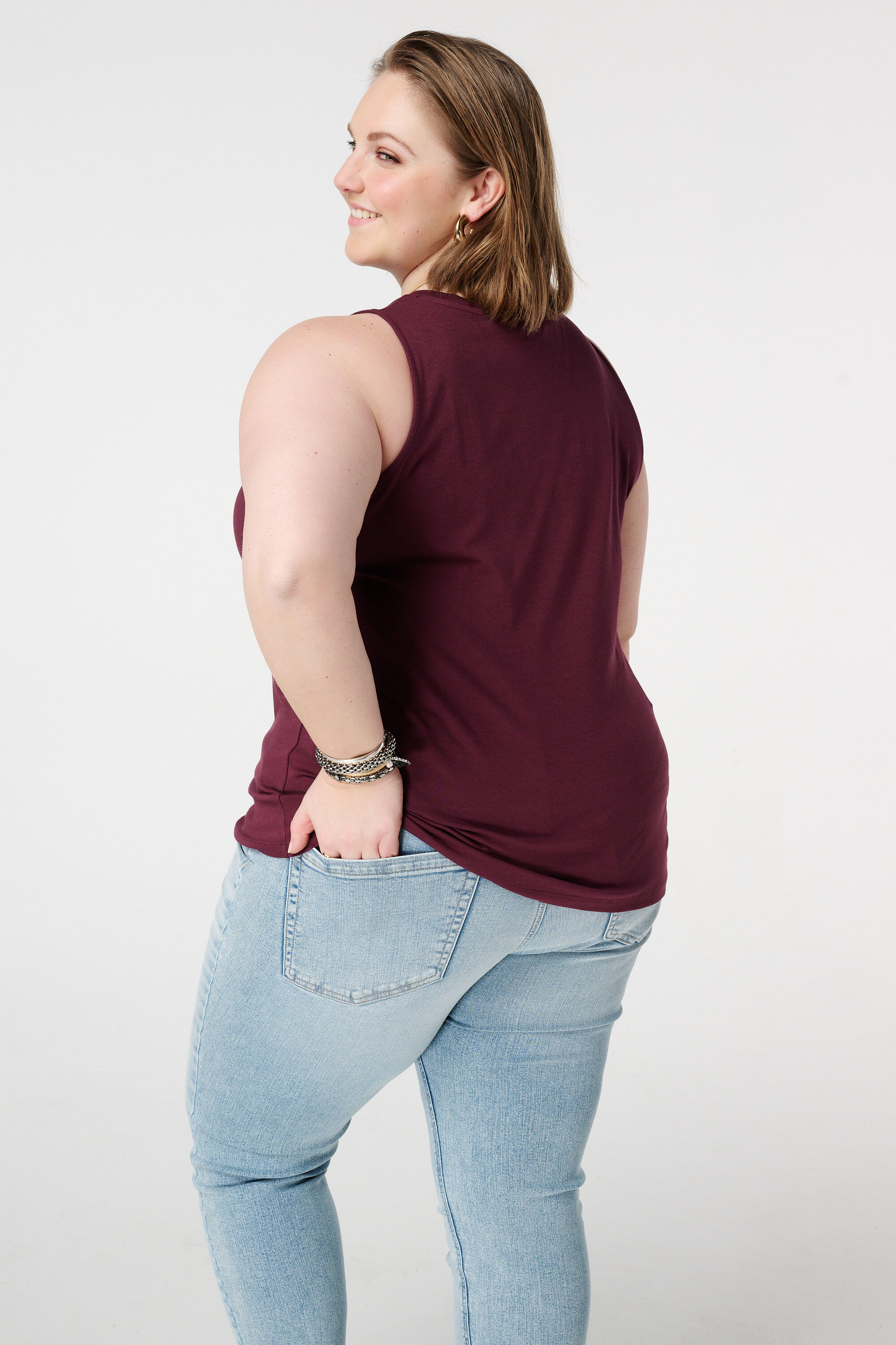 Singlet met v-hals image number 3