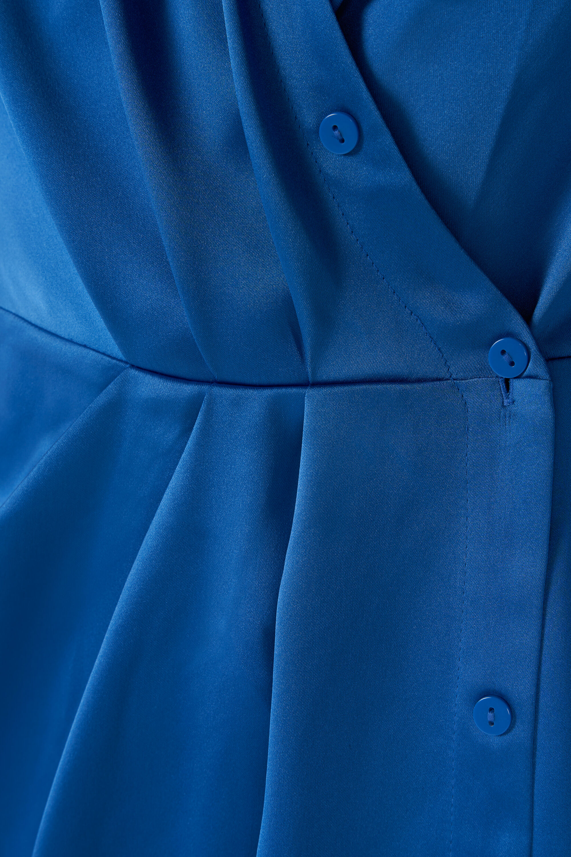 Midi jurk met satijnen look image number 4