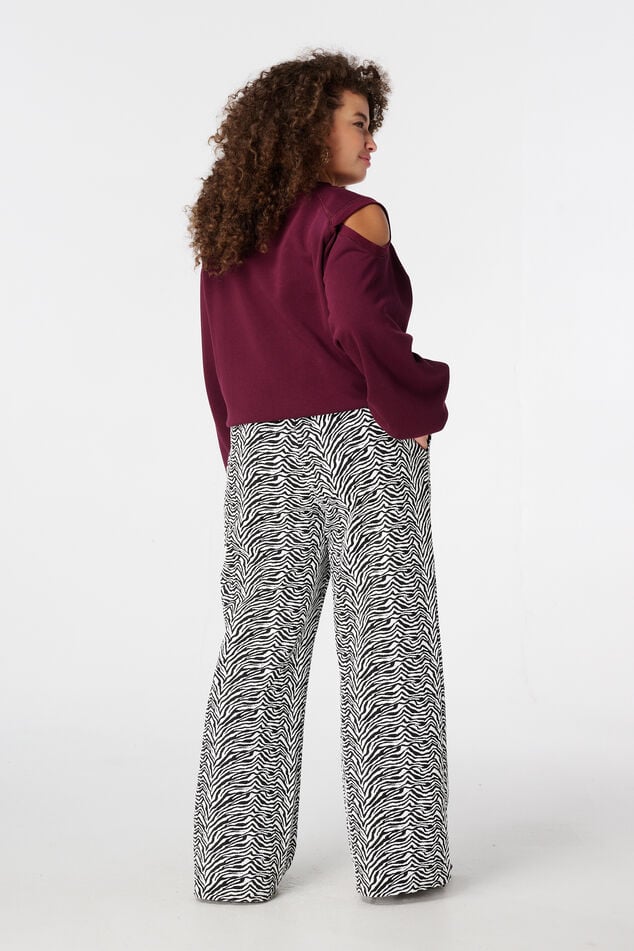 Wijde broek met zebra print image number 3