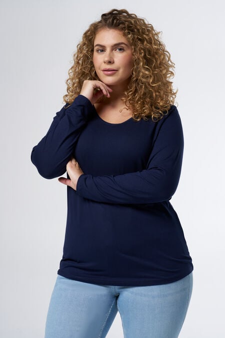 Top met lange mouwen en v-hals Top met lange mouwen en v-hals