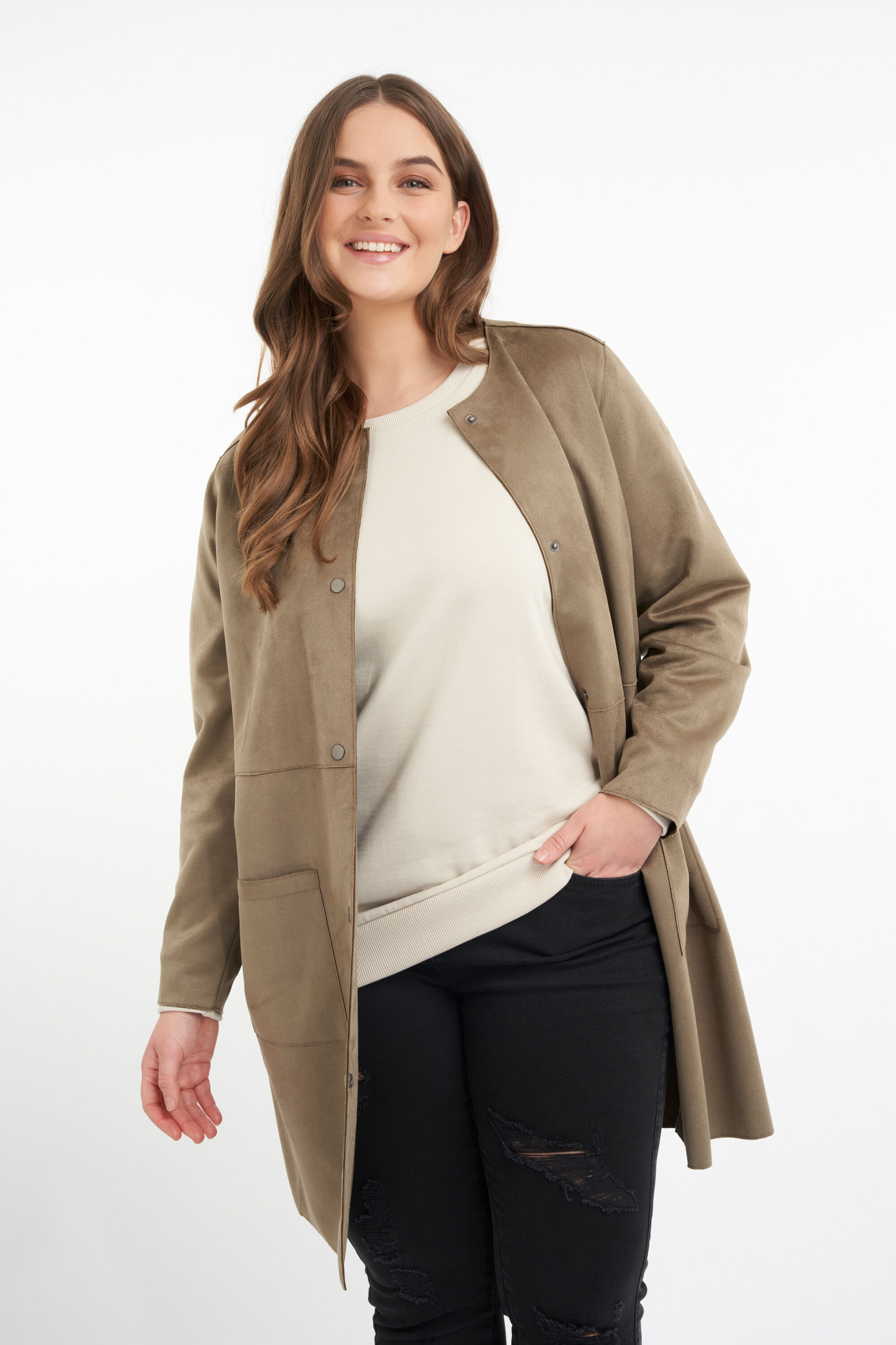 Suedine jas image number 7