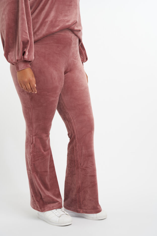 Velvet flared legging image number 0
