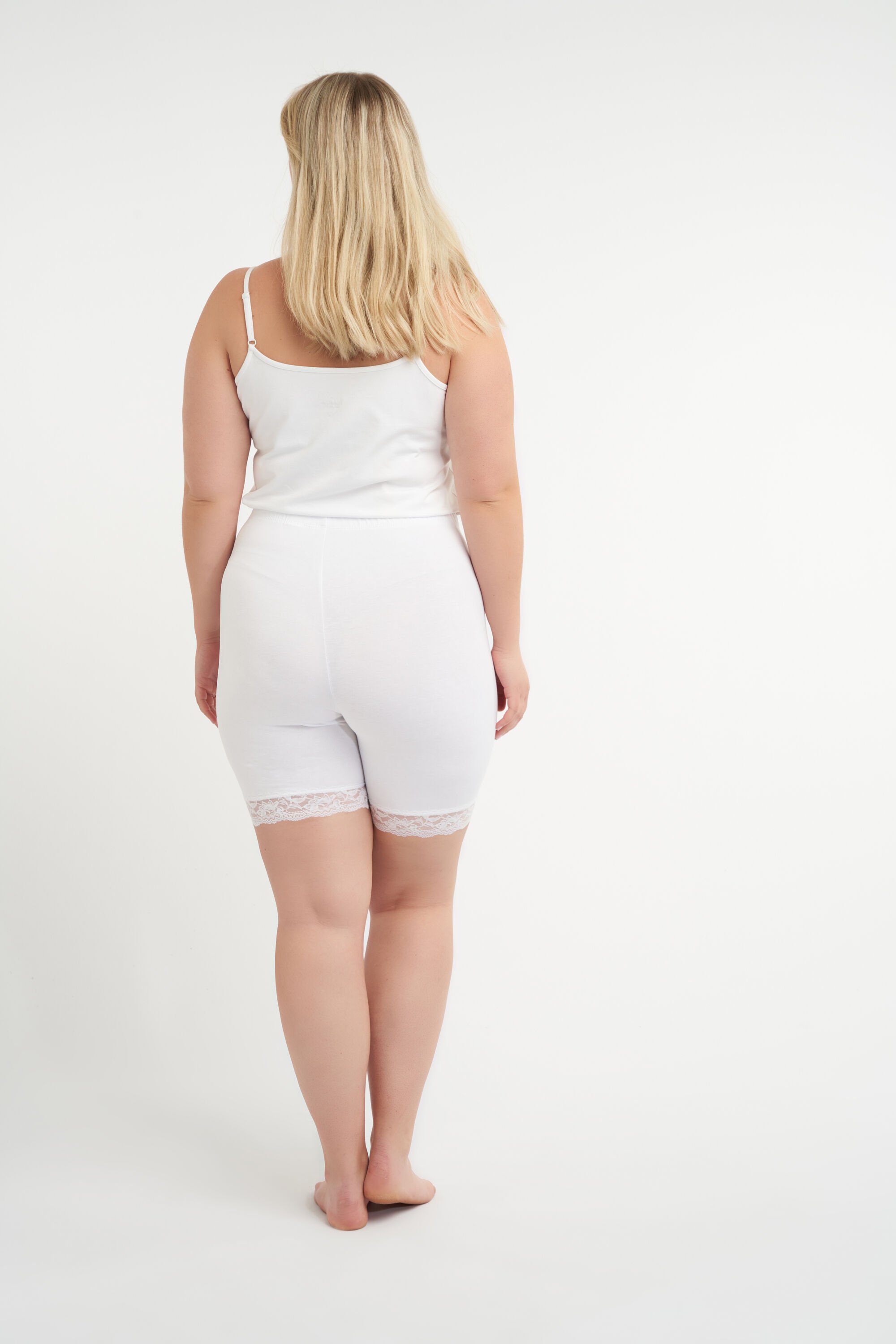 Korte legging met kant image number 3