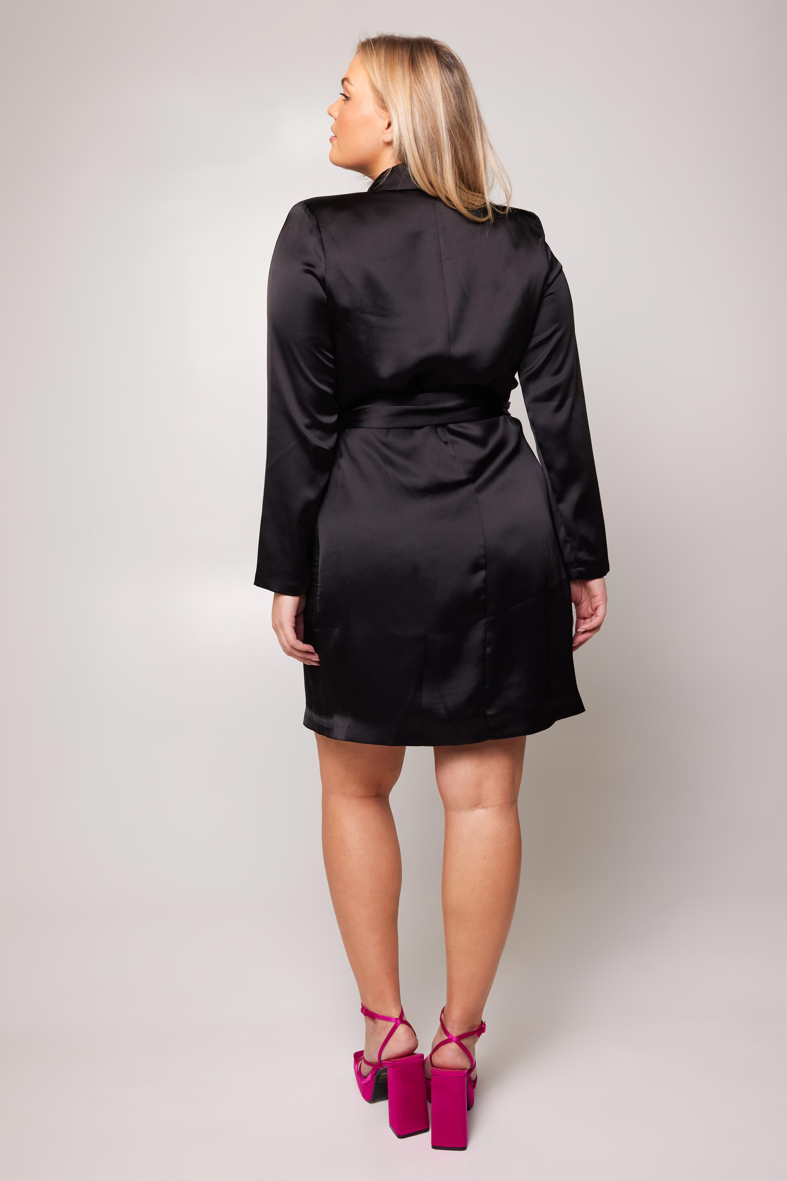 Satijnen wikkeljurk  image number 4