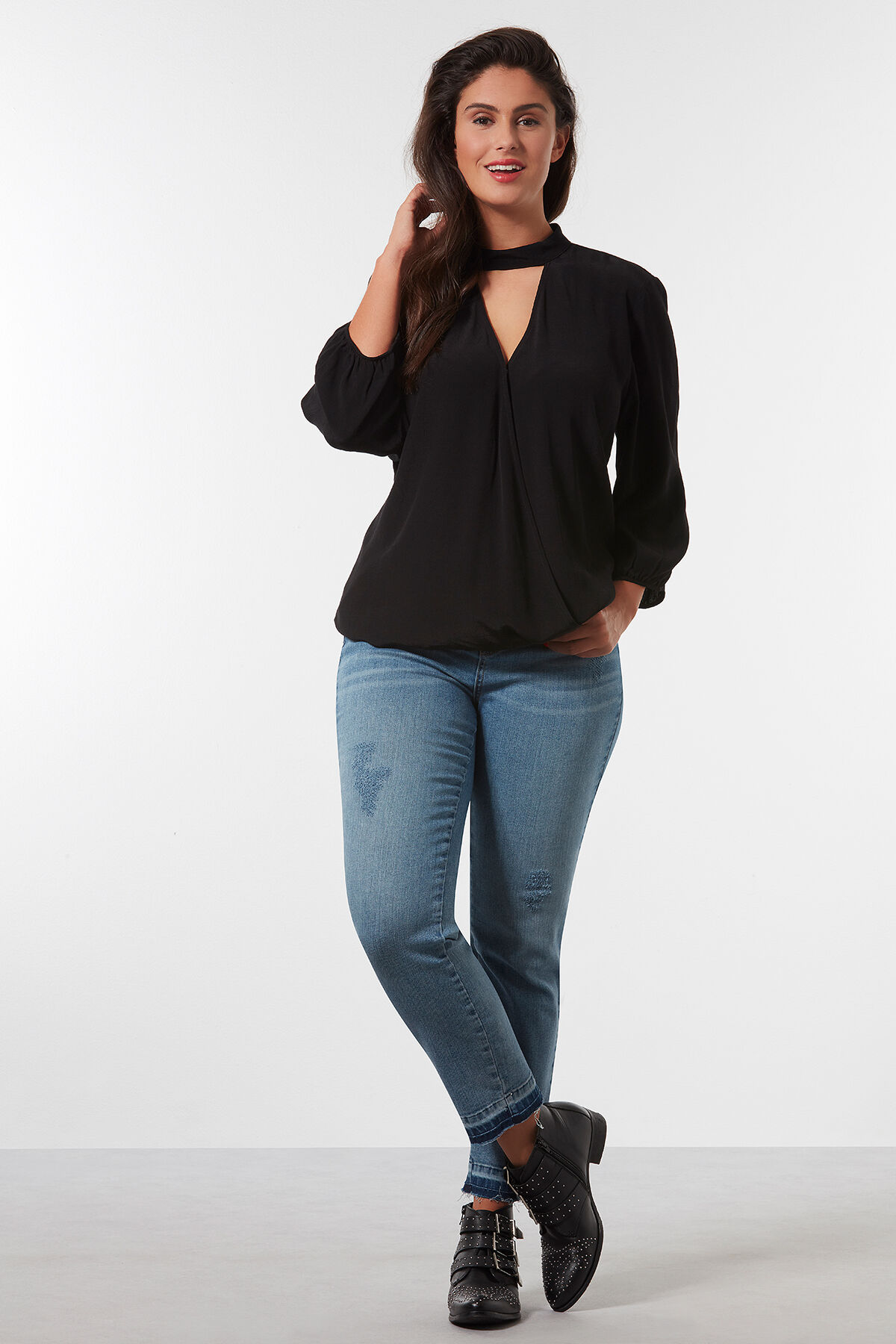 Blouse met choker image number 3