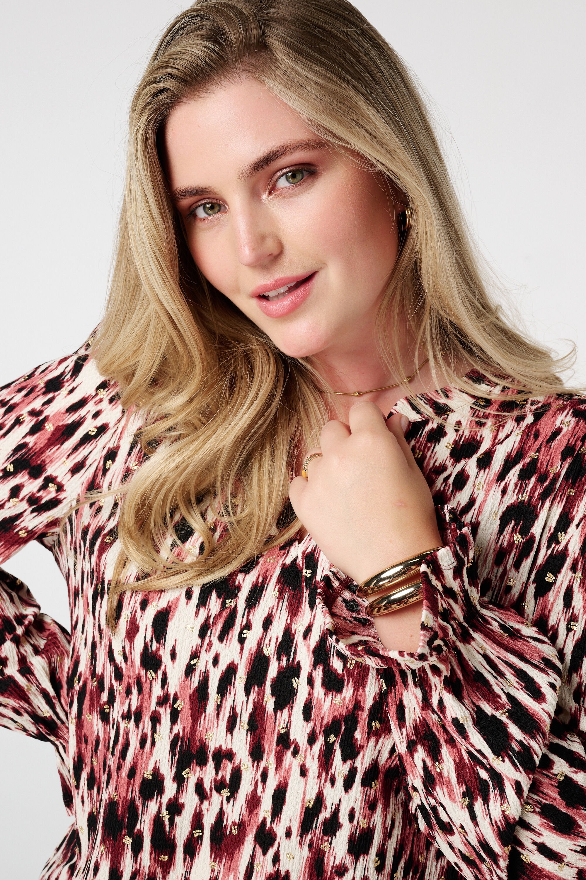 Top met print en stuctuur image number 4