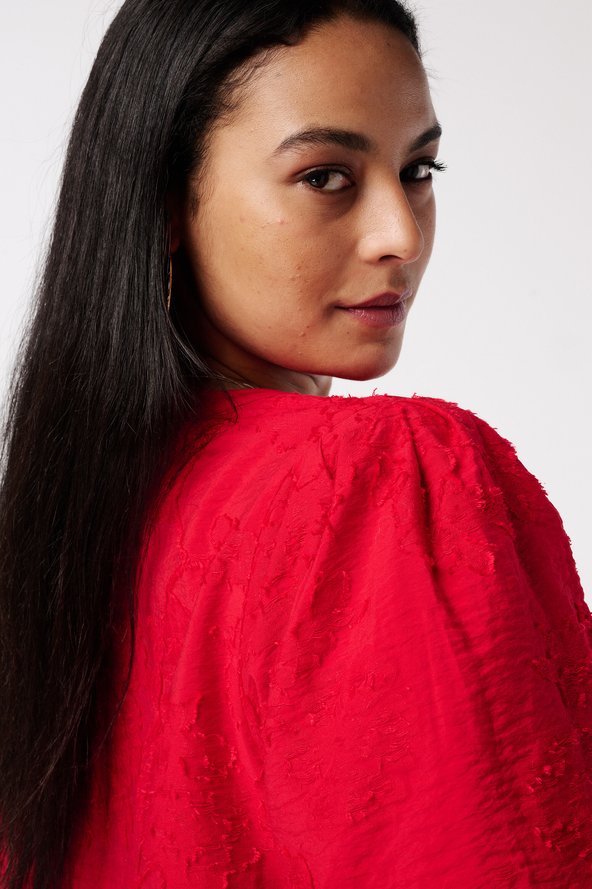 Broderie blouse met pofmouw image number 4