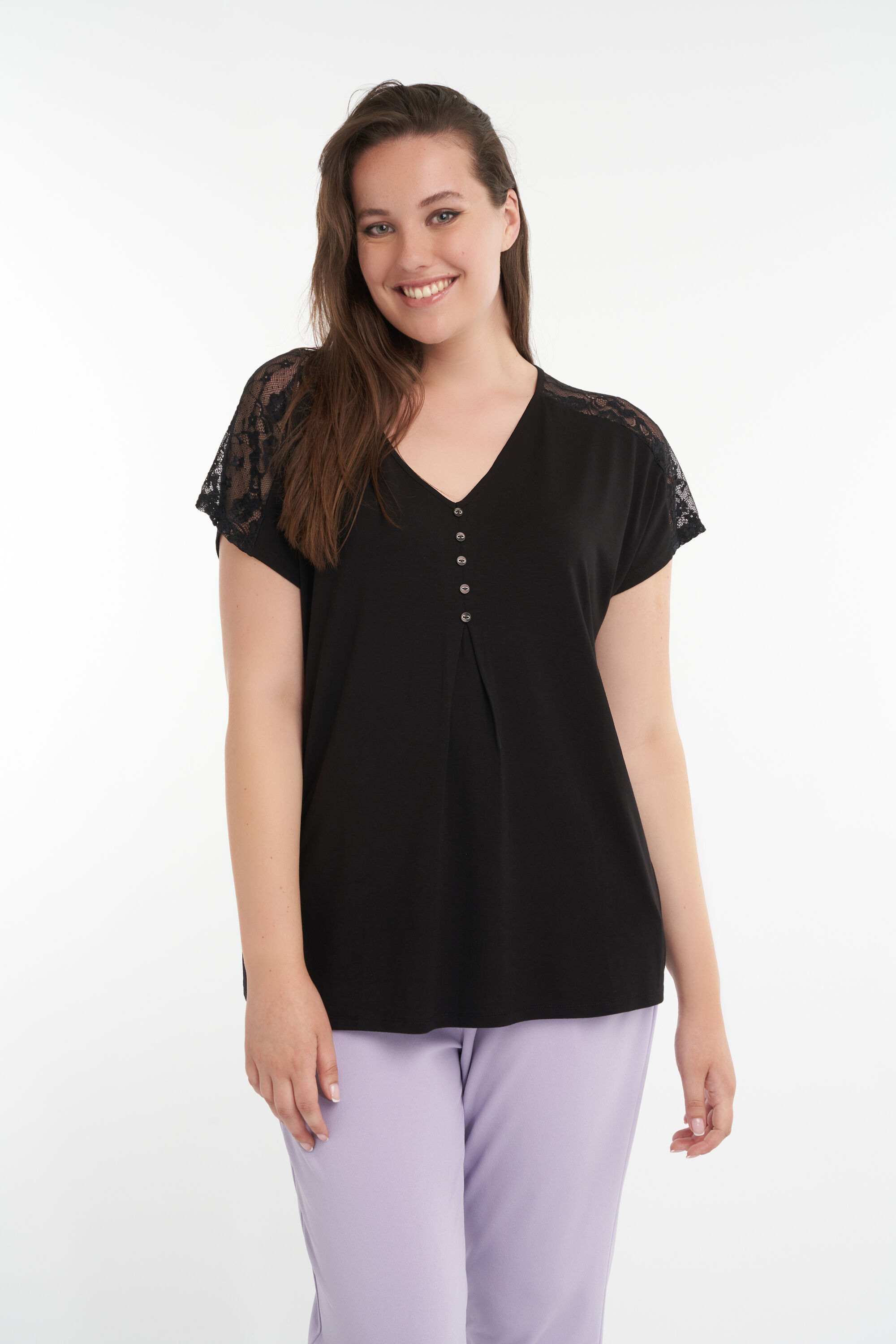 T shirt met kant clearance