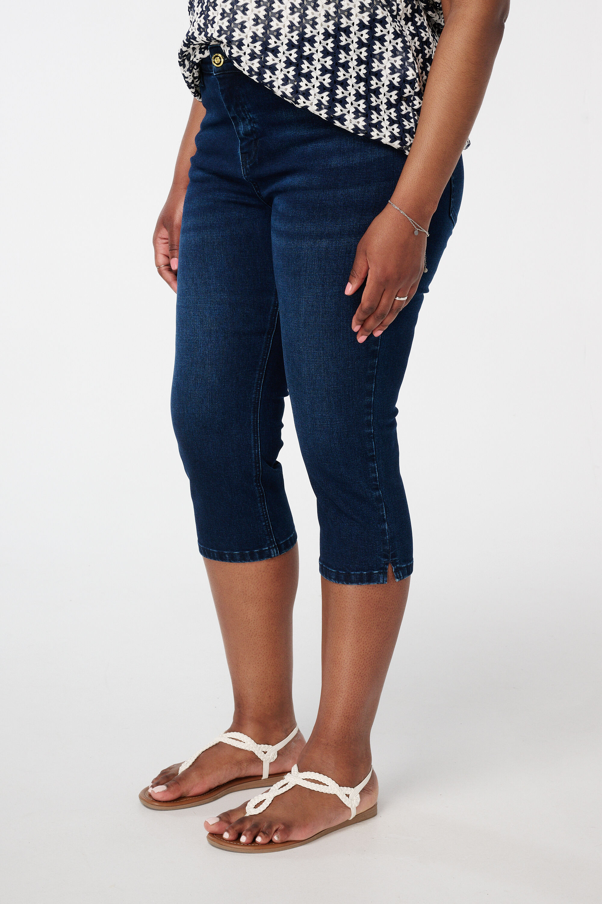 Capri jeans met stretch image number 5