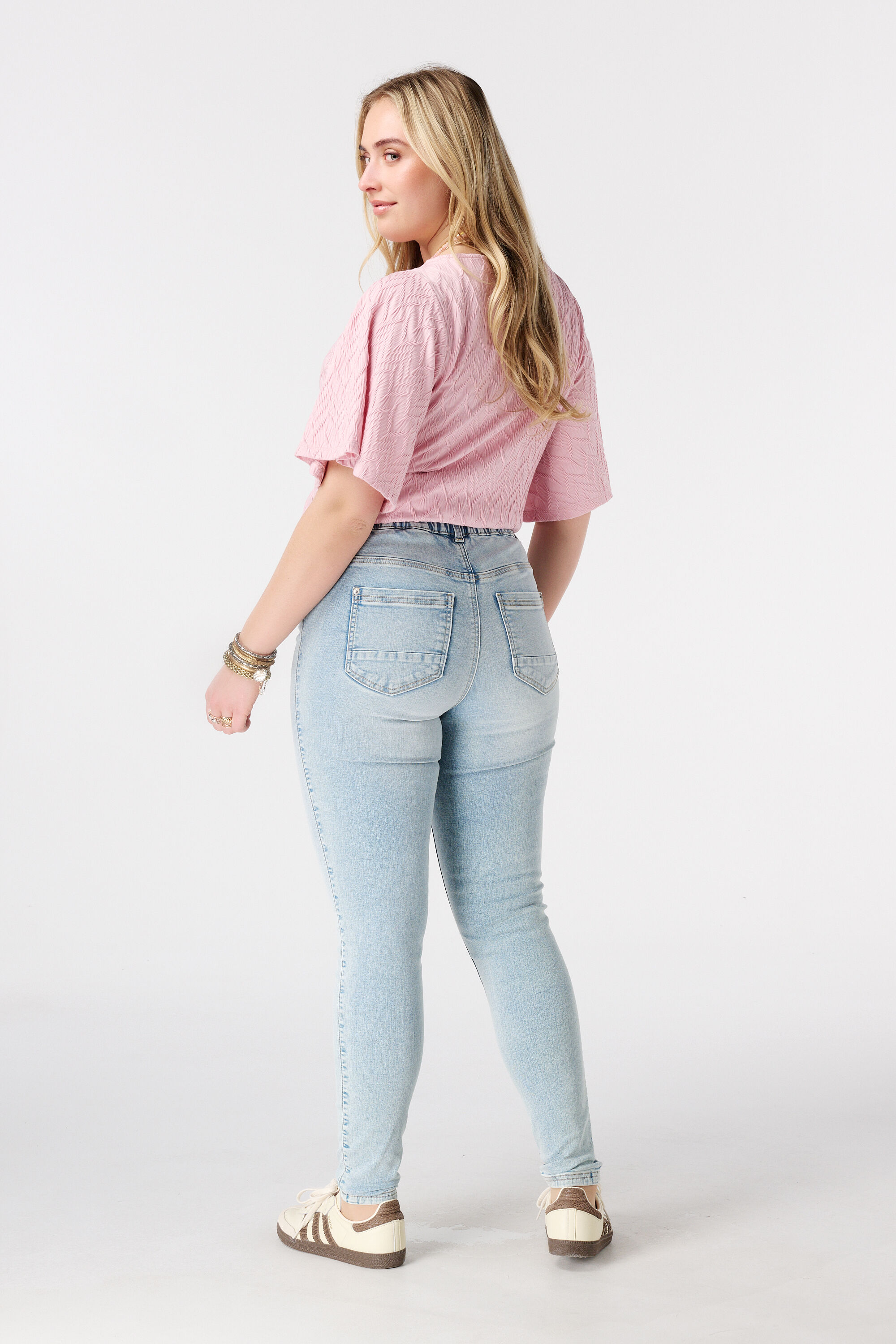 Tregging met denim look image number 3