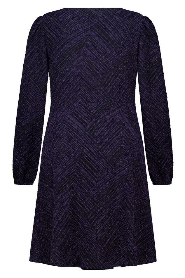 Lurex jurk met knoopdetail image number 1