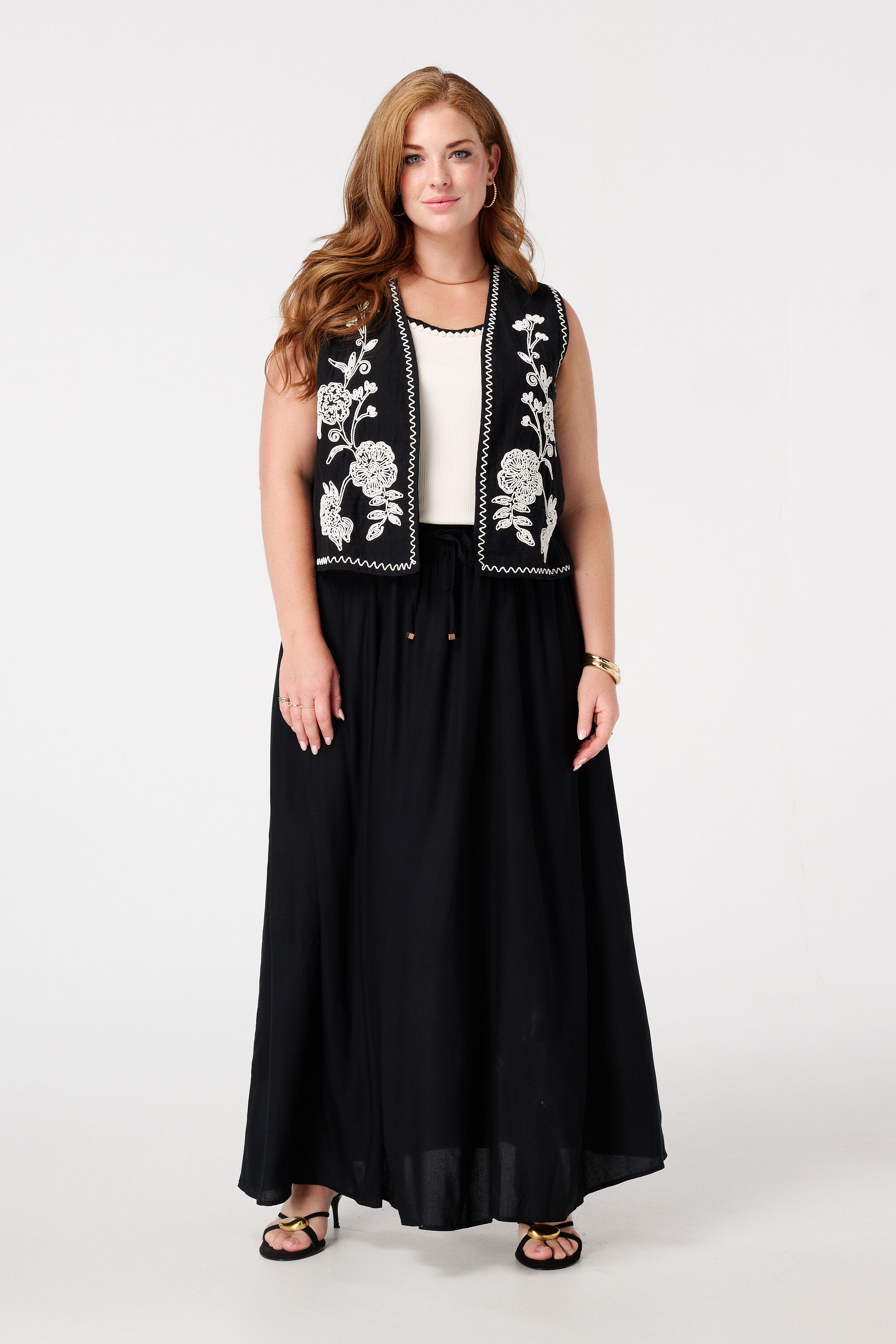 Maxi rok met elastische taille image number 6