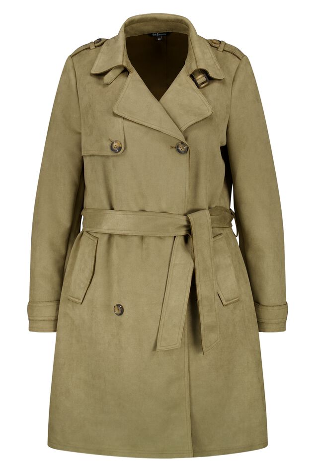 Suedine trenchcoat image number 1