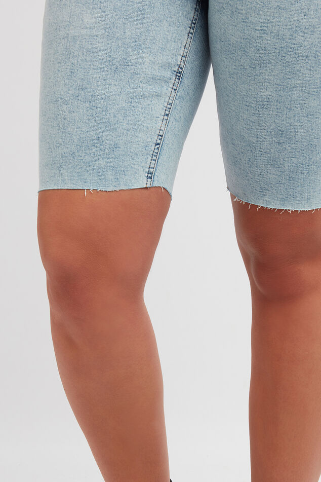 Denim biker short image number 5