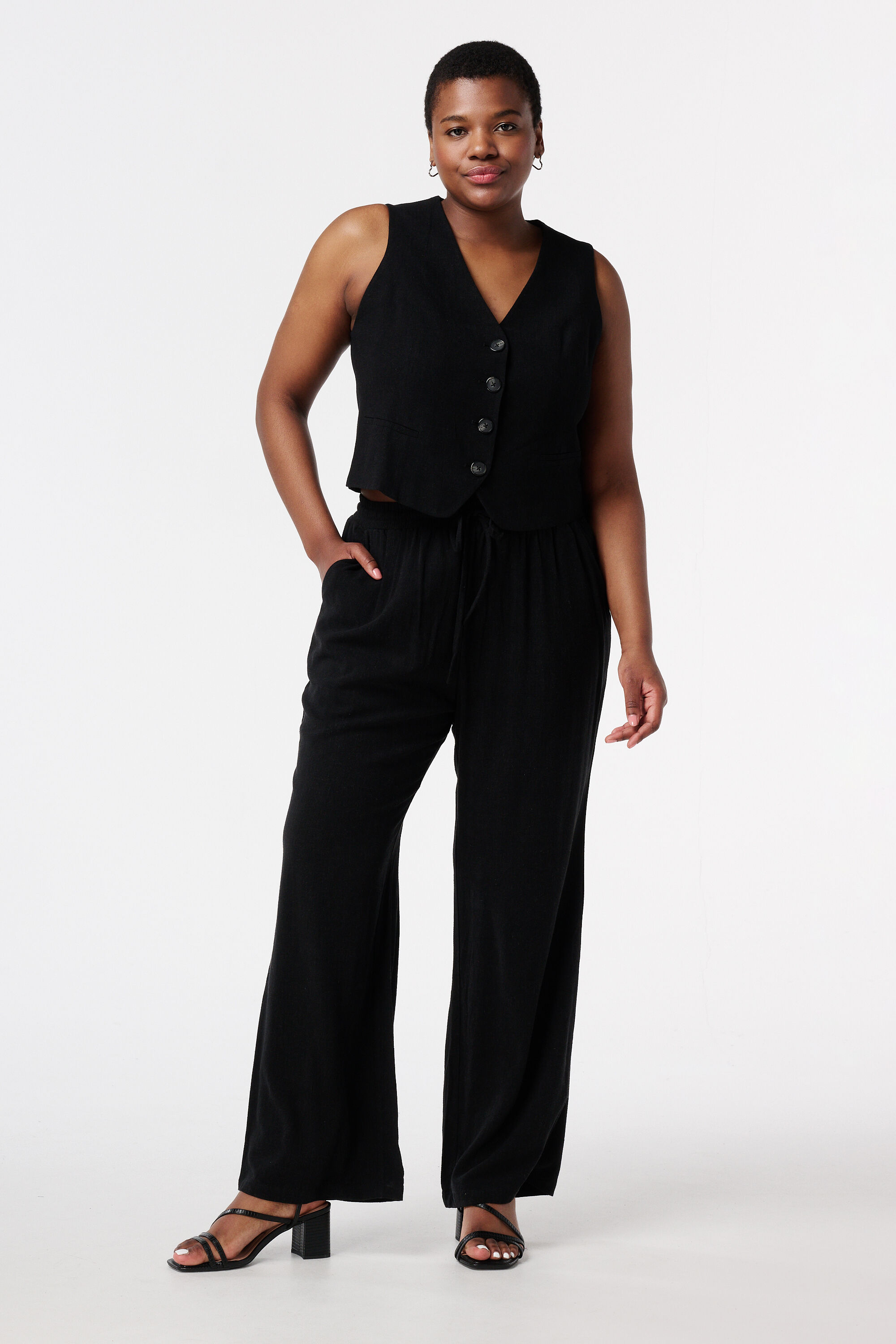 Kostuumgilet met linnen image number 5