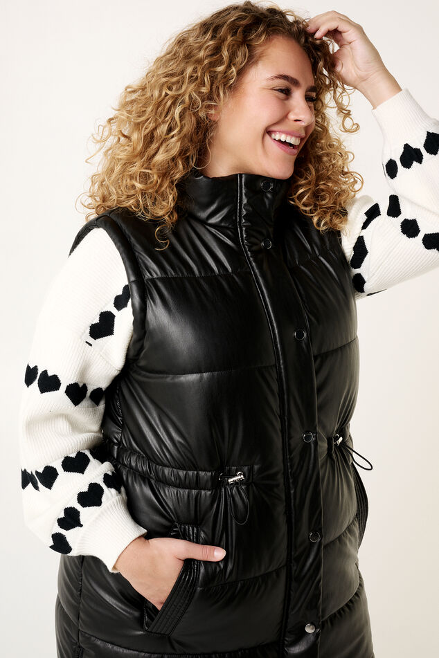 Vegan leren bodywarmer image number 4