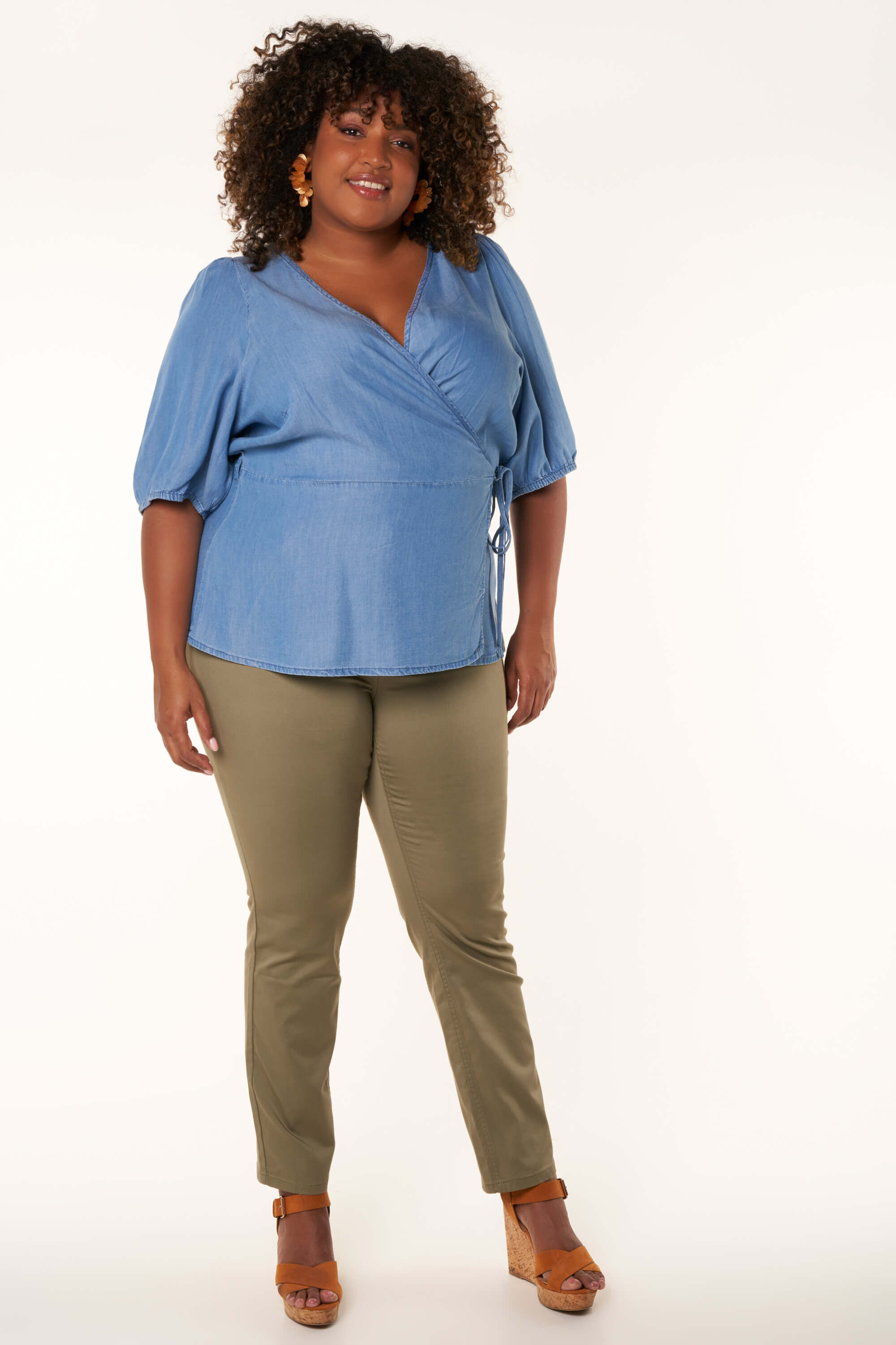 Wrap blouse image number 6