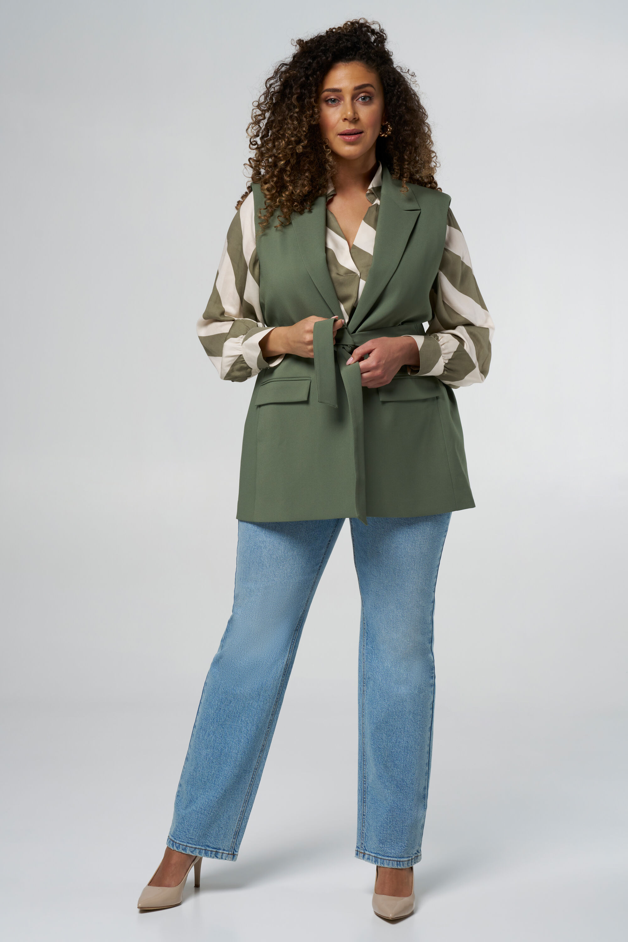 Gilet met bijpassende riem image number 5