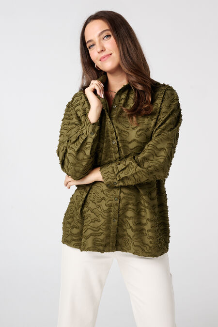 Structuur geweven oversized blouse Structuur geweven oversized blouse