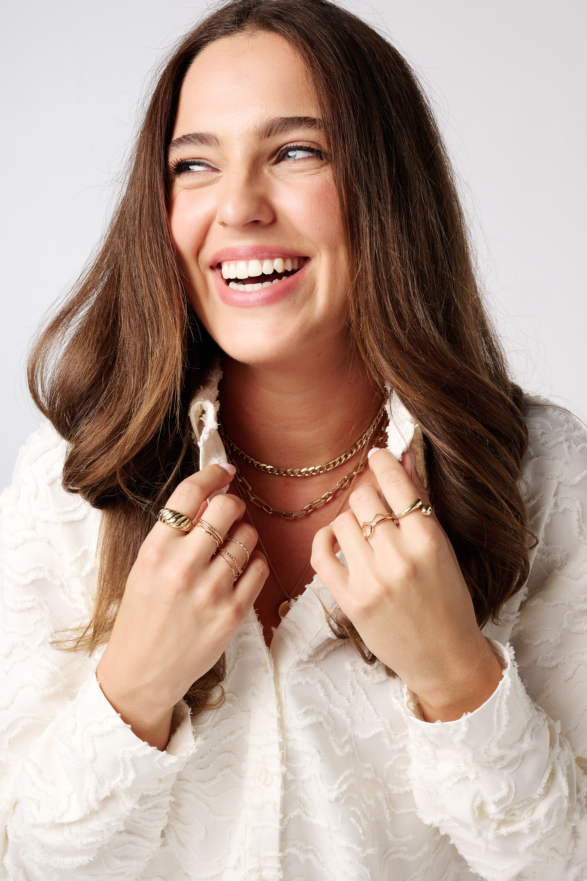 Structuur geweven oversized blouse image number 4