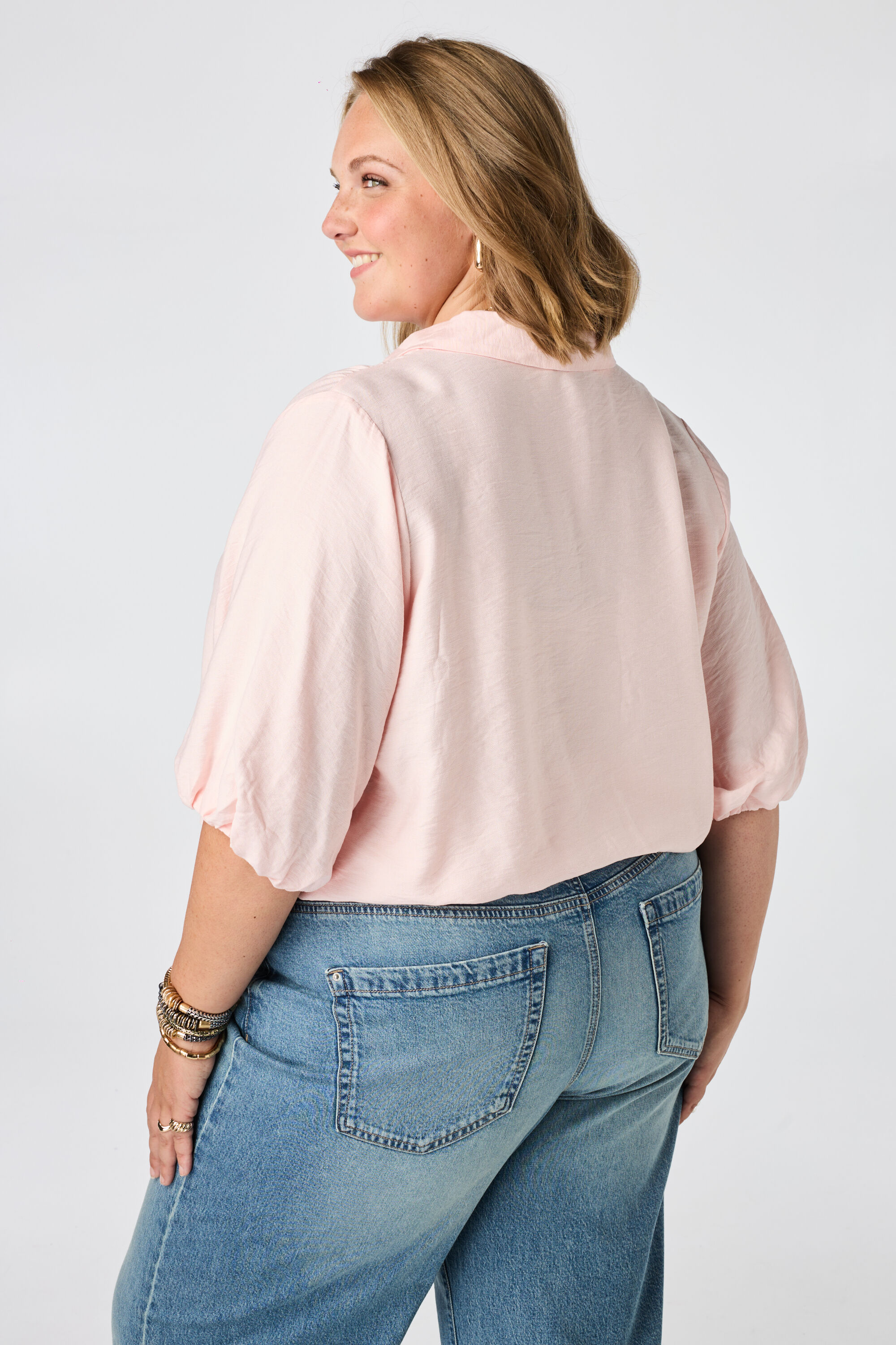 Blouse met pofmouwen image number 3