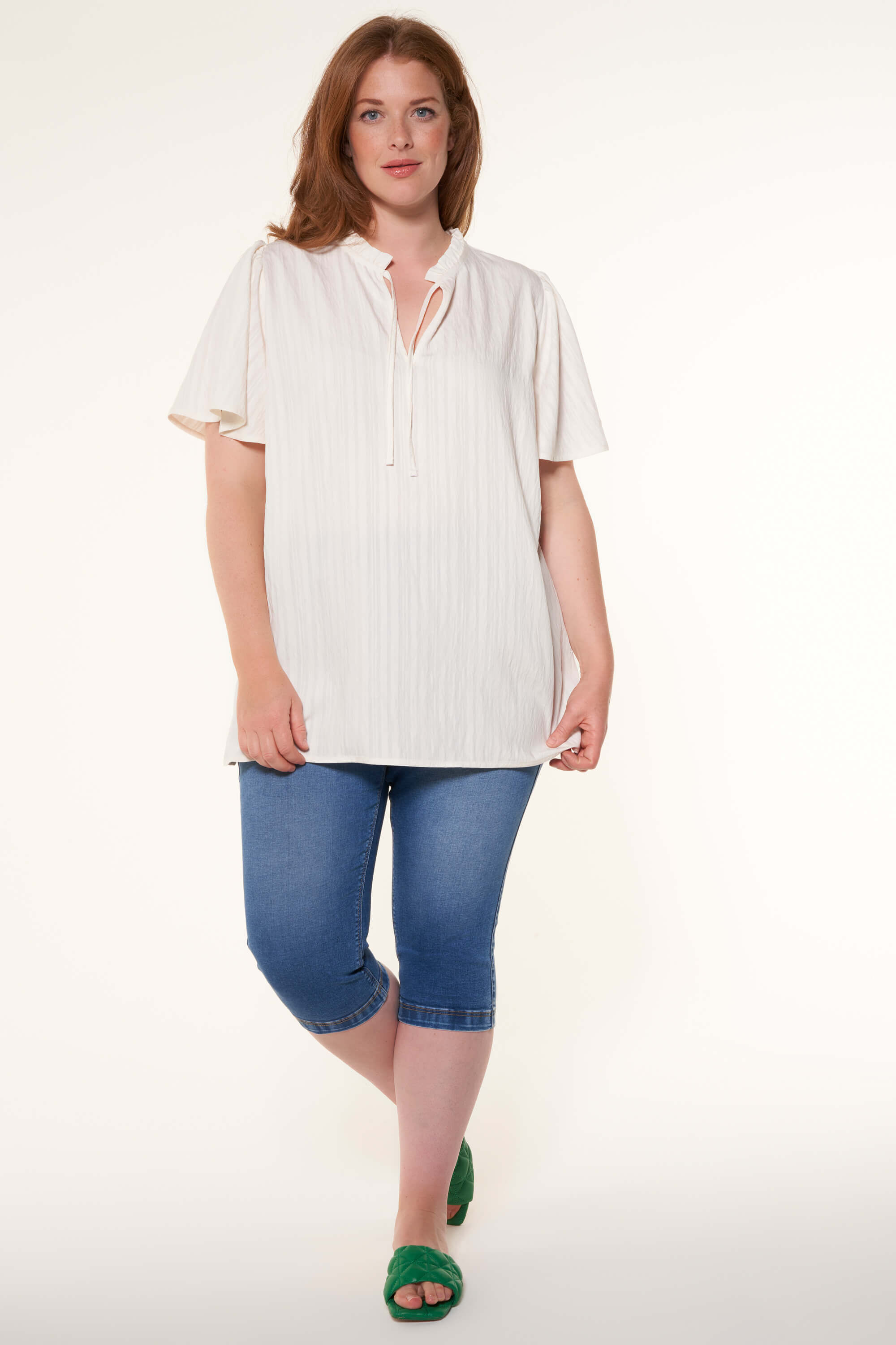 Blouse met korte mouwen image number 5