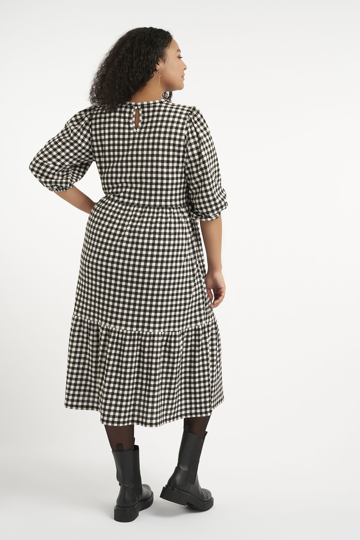 Lange wijde jurk met print image number 3