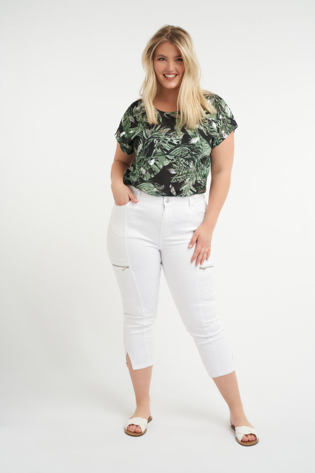 Capri broek met details image number 0