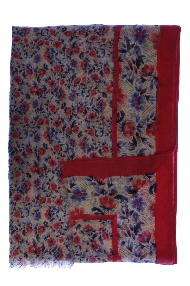 Sjaal met bloemenprint image number 1