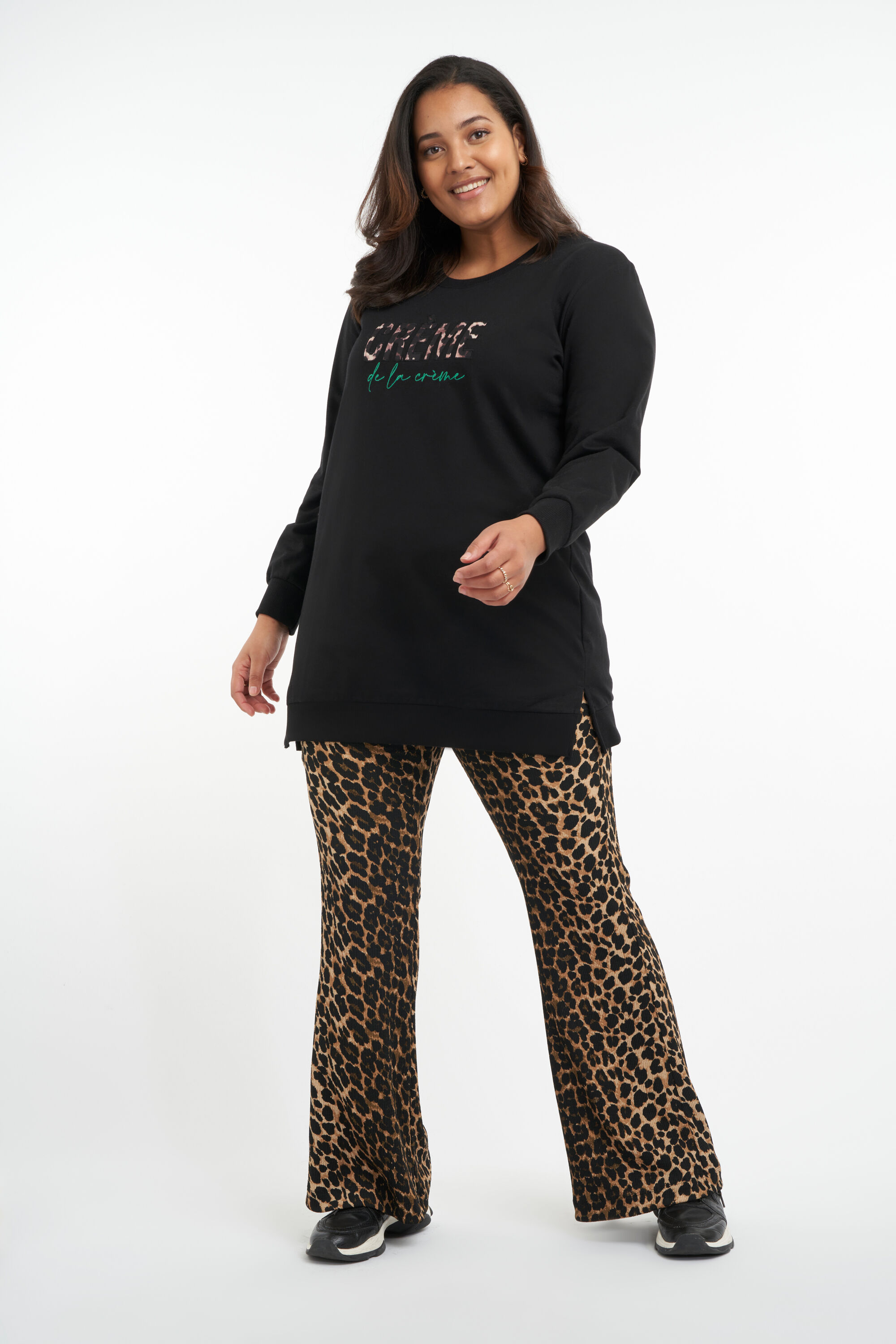 Flared legging met print