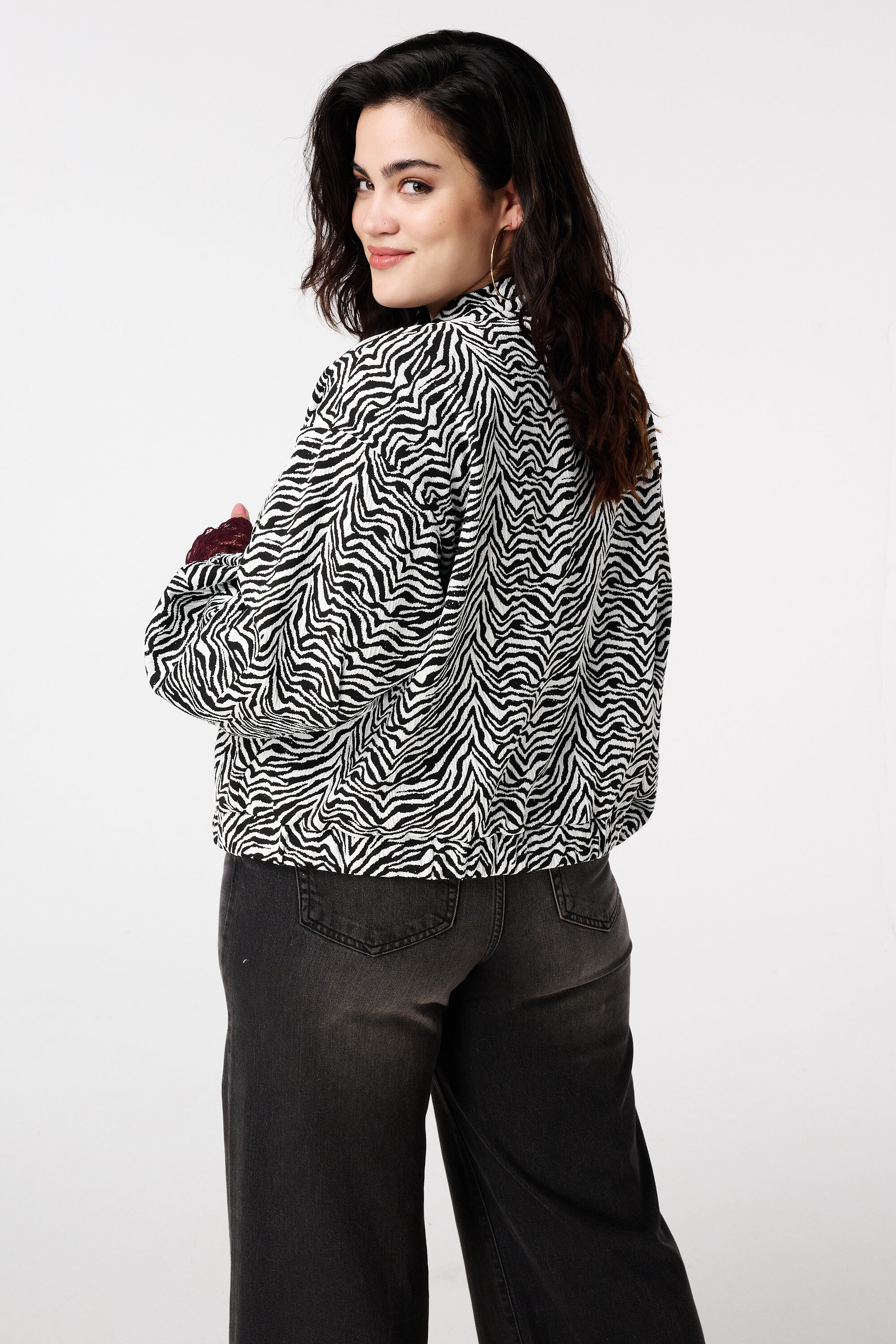 Zebra bomber jacket image number 3