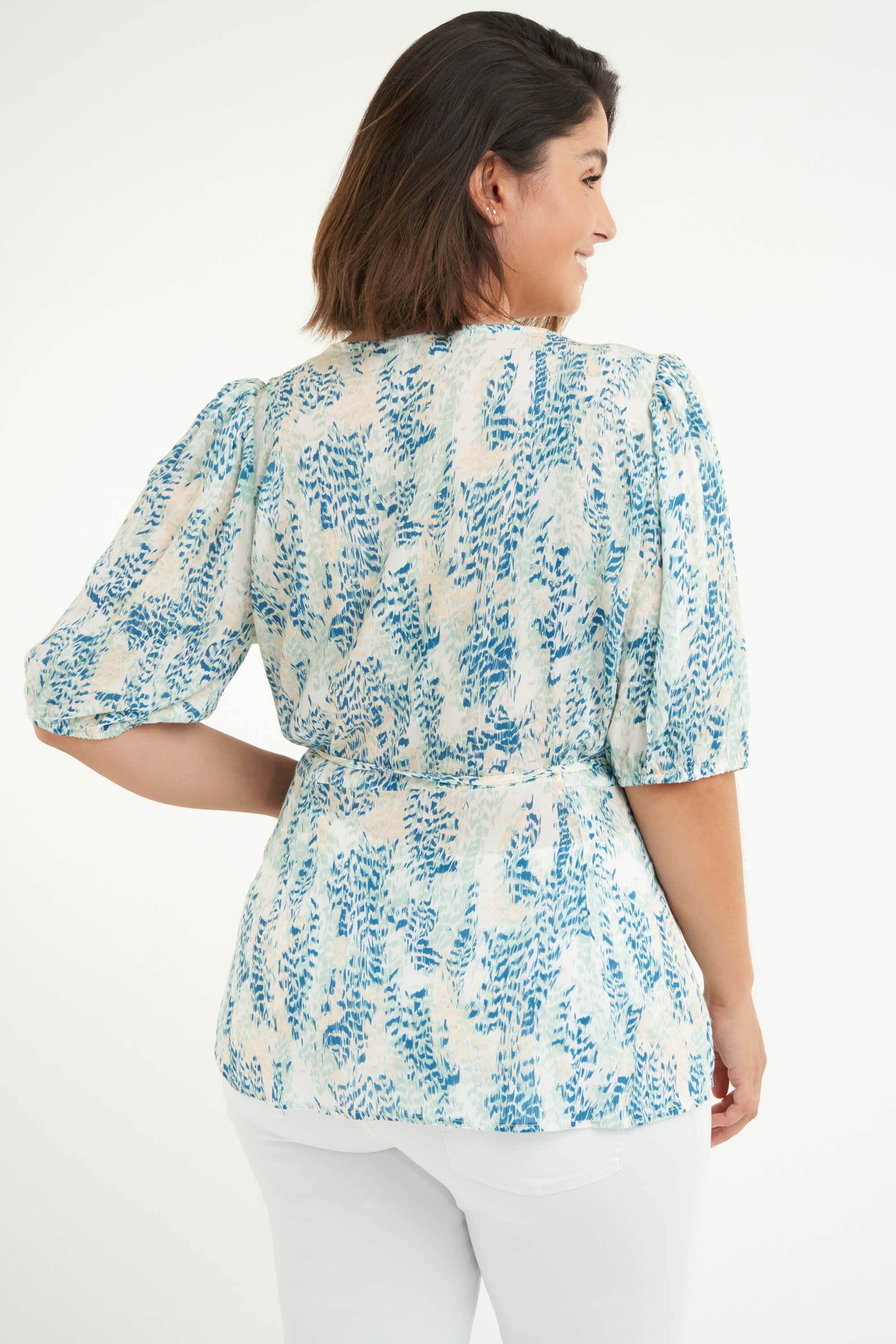 Wikkelblouse met print image number 3