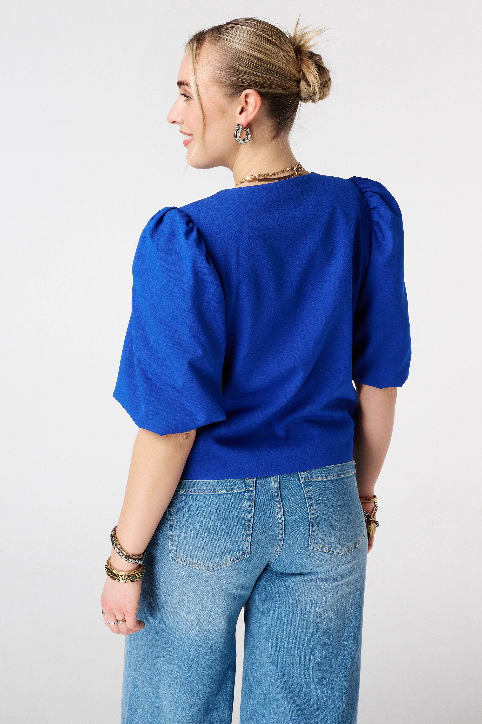 Blazer met korte pofmouw image number 3