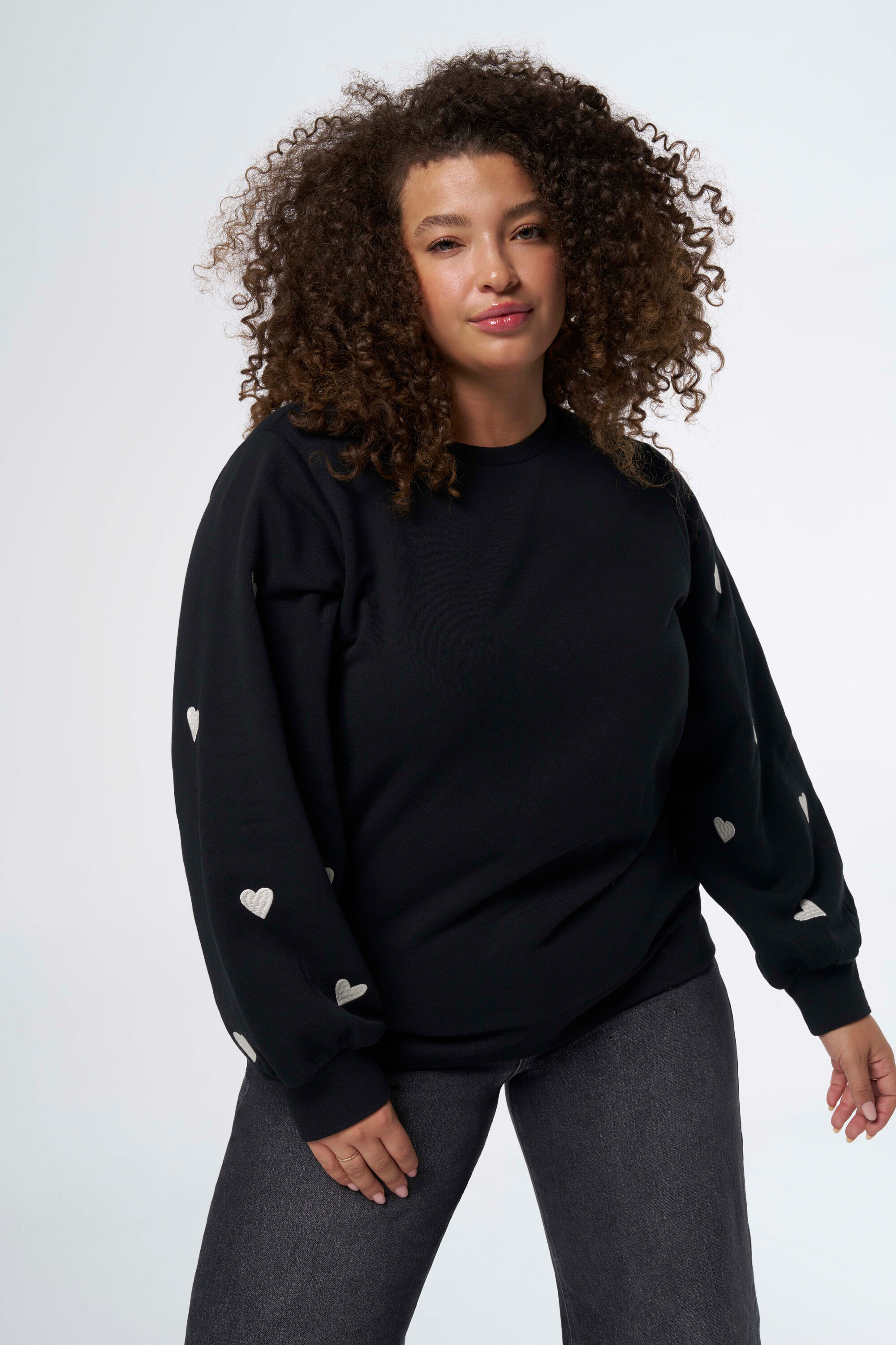 Trui met hartjes mouwen image number 0