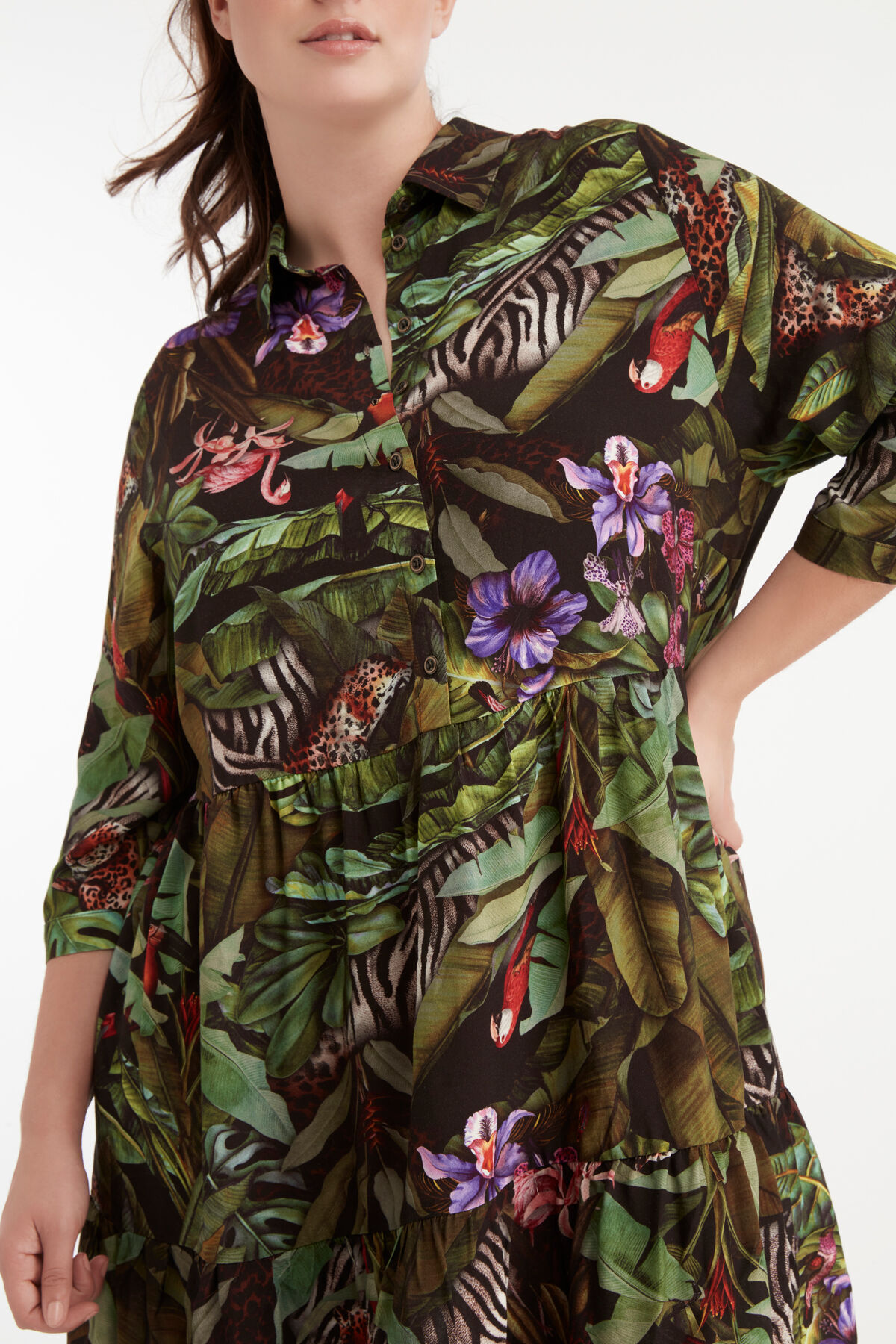Dames Jurk met jungle print MS Mode