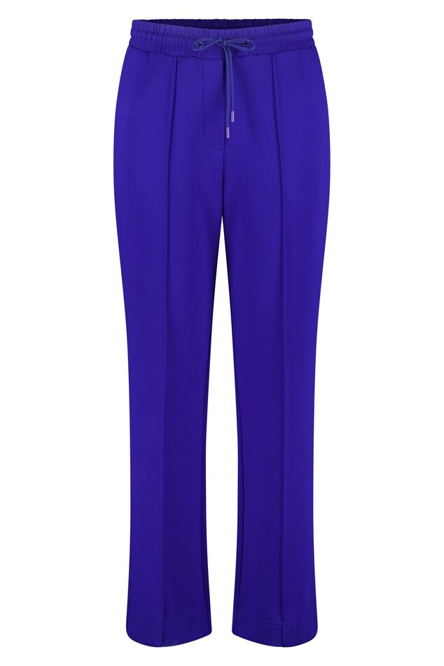 Broek met elastische taille en siernaad image number 1