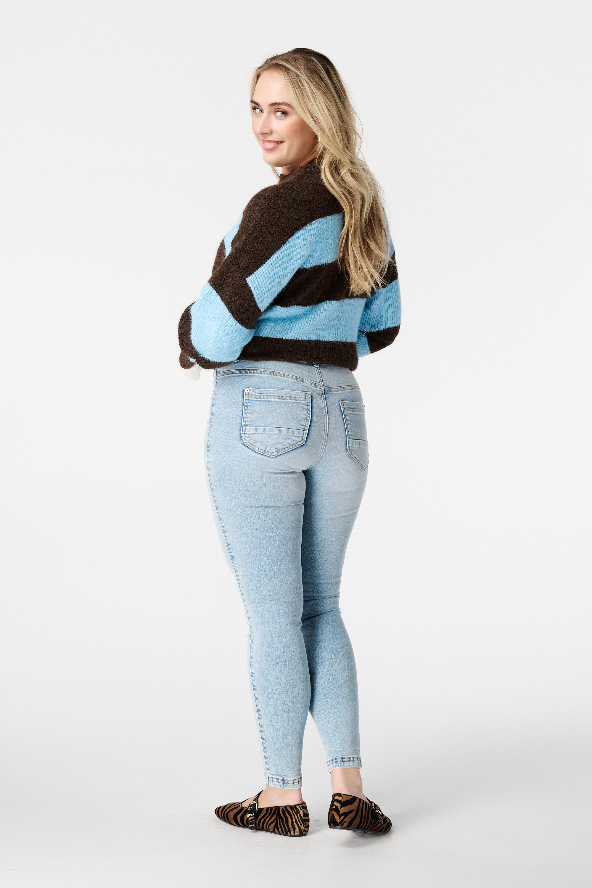 Tregging met denim look image number 3