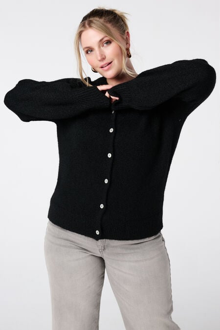 Fijn gebreid vest met knoopsluiting Fijn gebreid vest met knoopsluiting