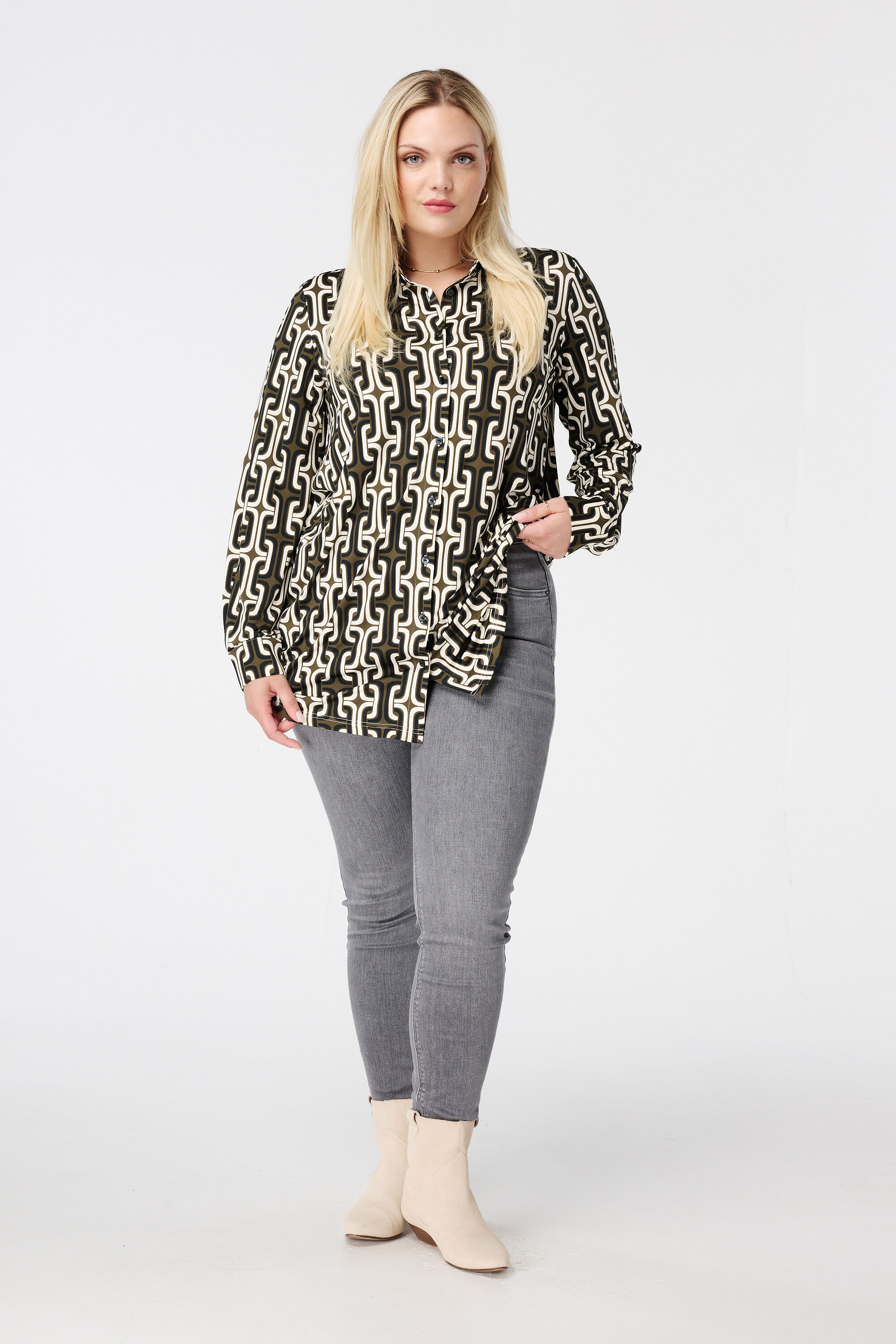 Lange blouse met print image number 5