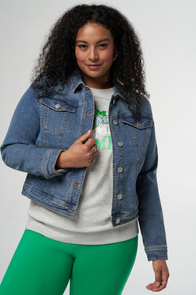 Denim jasje met stretch image number 0