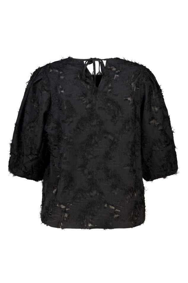 Blouse met korte pofmouw image number 2