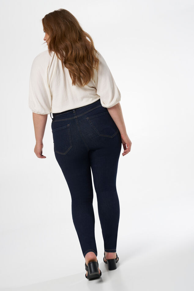 Skinny leg high waist jeans CHERRY image number 3