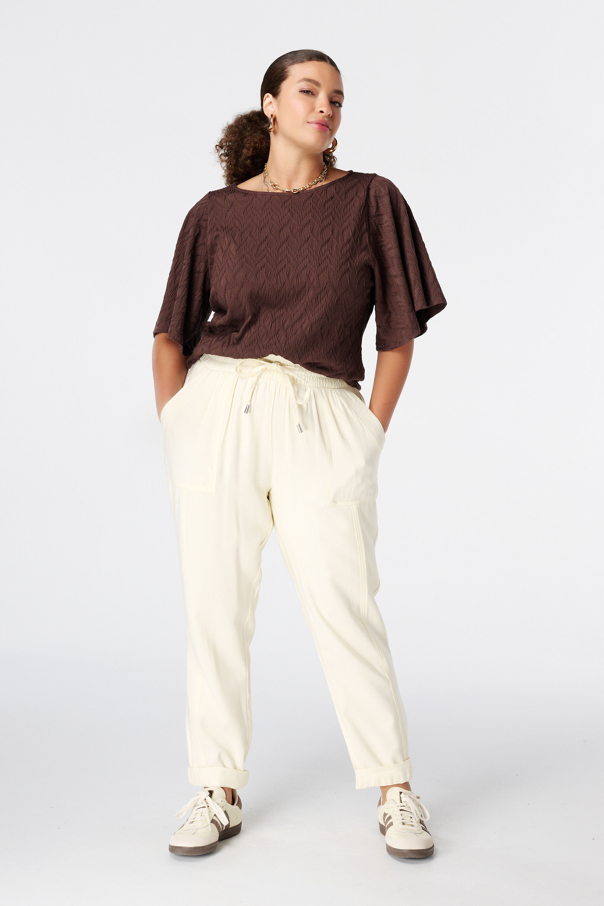 Broek met elastische taille