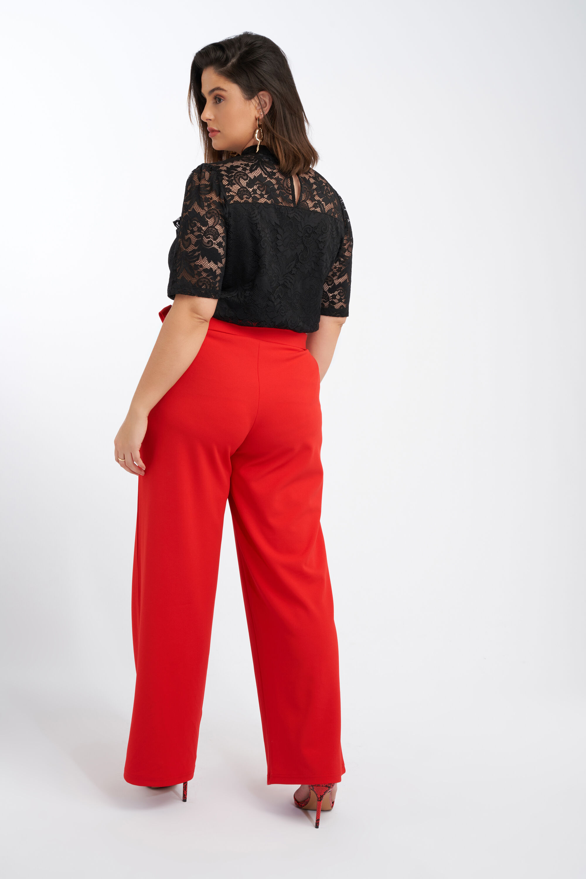 Pantalon met strikceintuur image number 3