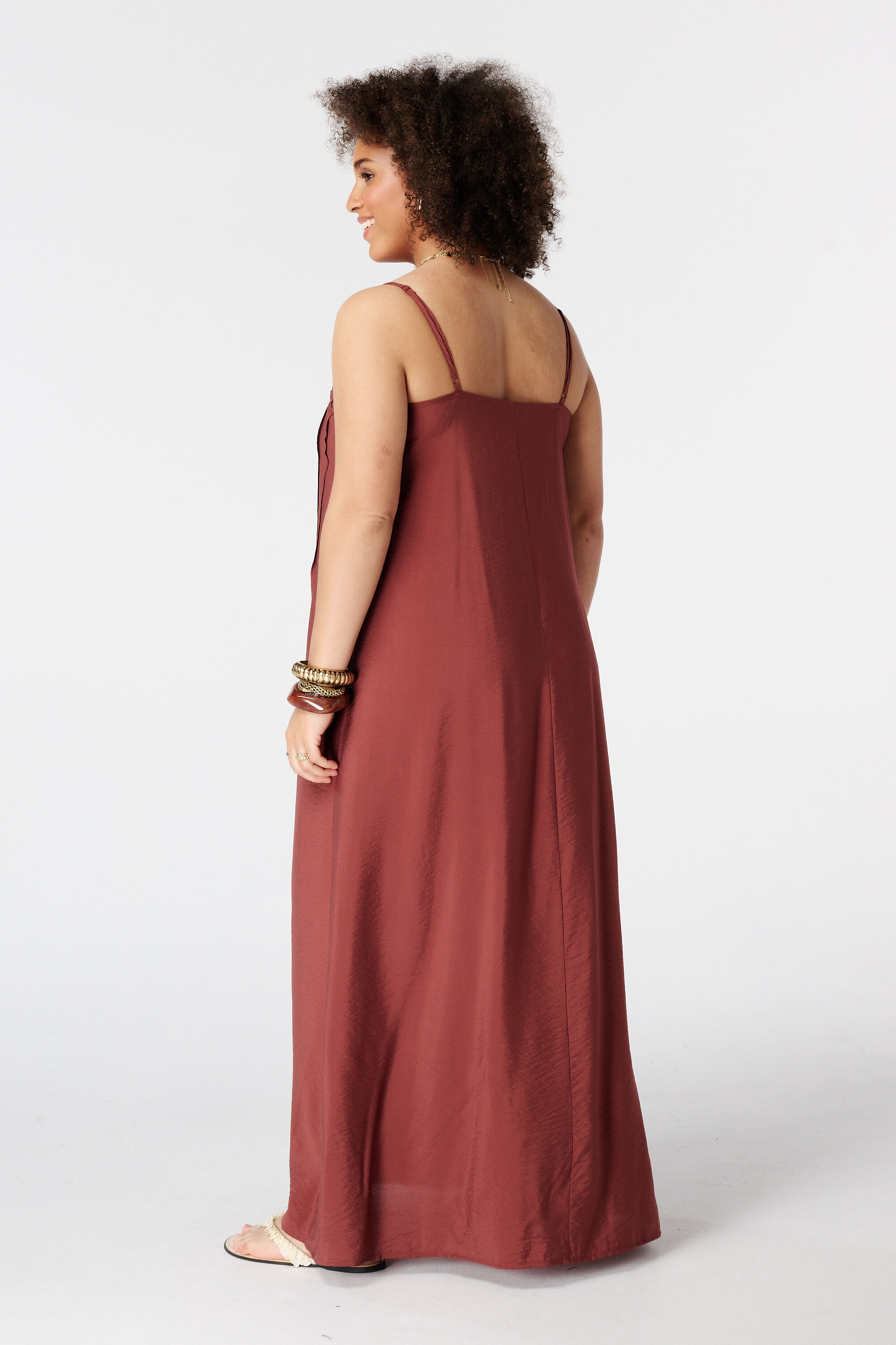 Mouwloze maxi jurk image number 3