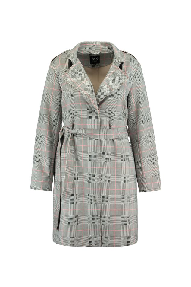 Geruite trenchcoat  image number 1