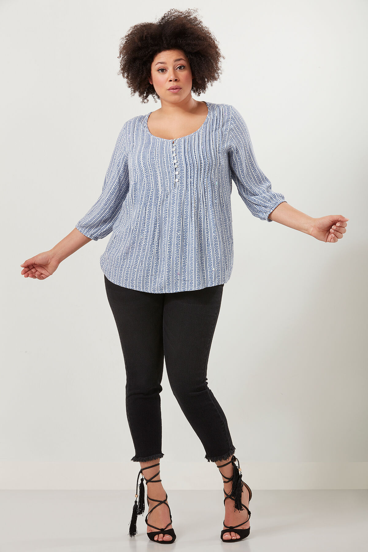 Blouse met streepprint image number 3